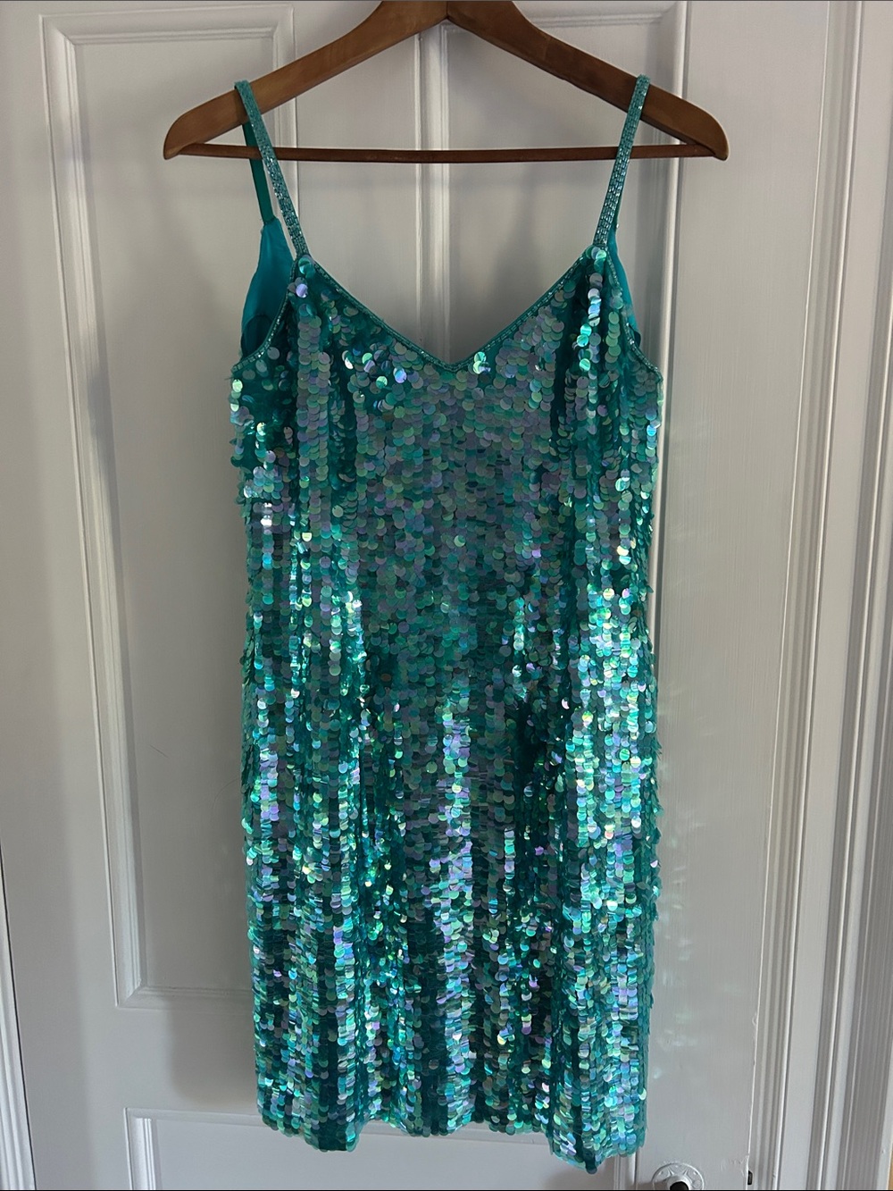 Niteline Teal Sequin Mini Dress
